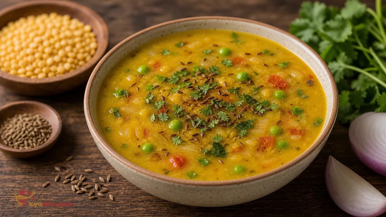 Arhar Dal Soup (Add Peas and Onions)