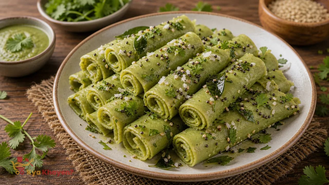 Spinach Khandvi