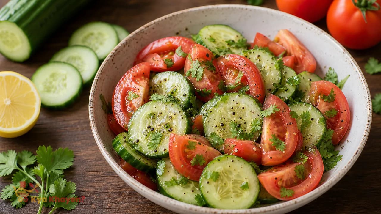 Cucumber Tomato Salad (Sprinkle Black Pepper Powder)