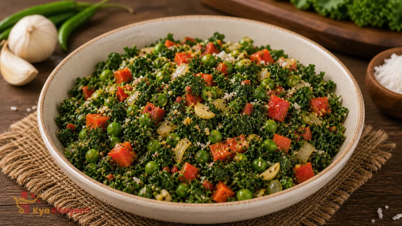 Kale Porriyal with Carrot