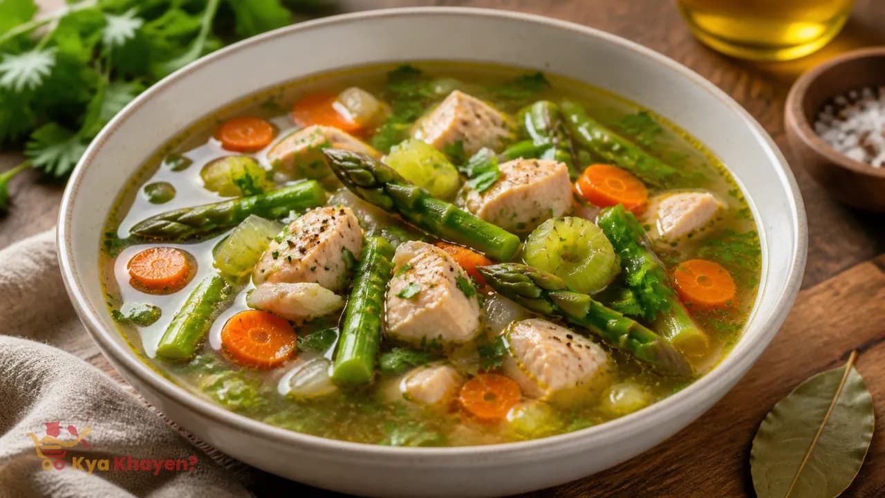 Chicken Soup with Asparagus