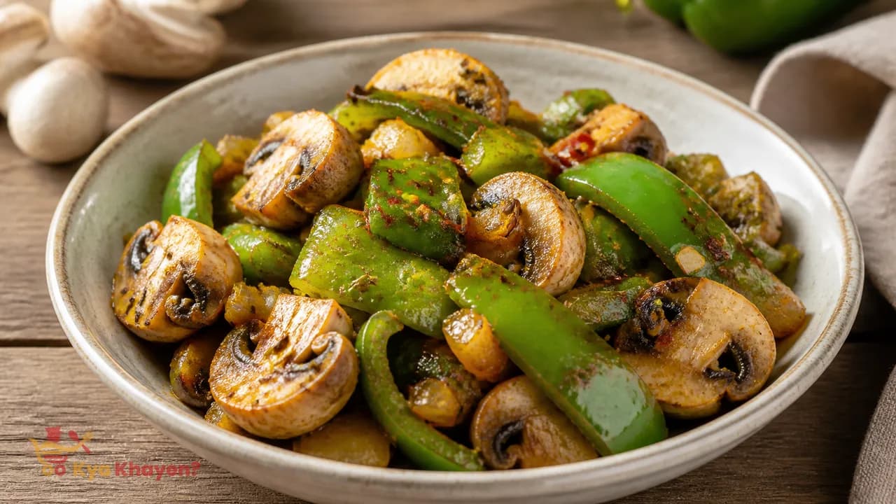 Saute Capsicum and Mushroomss