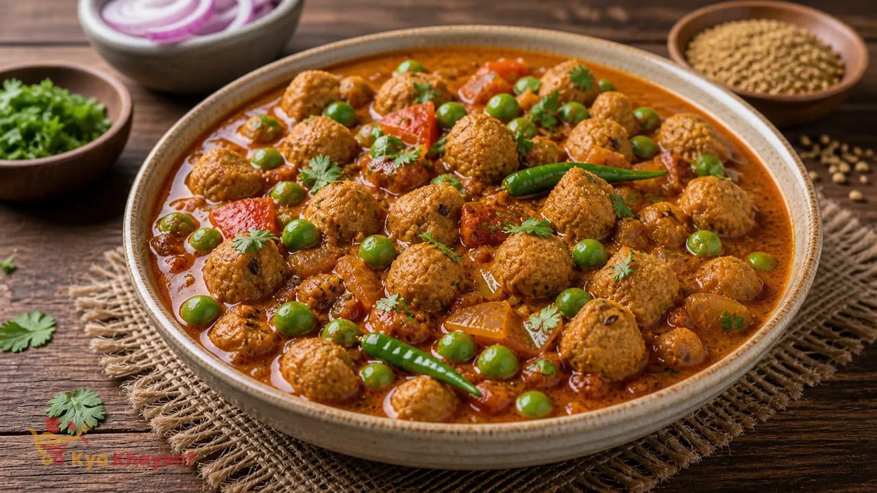 Soyabean Matar Curry
