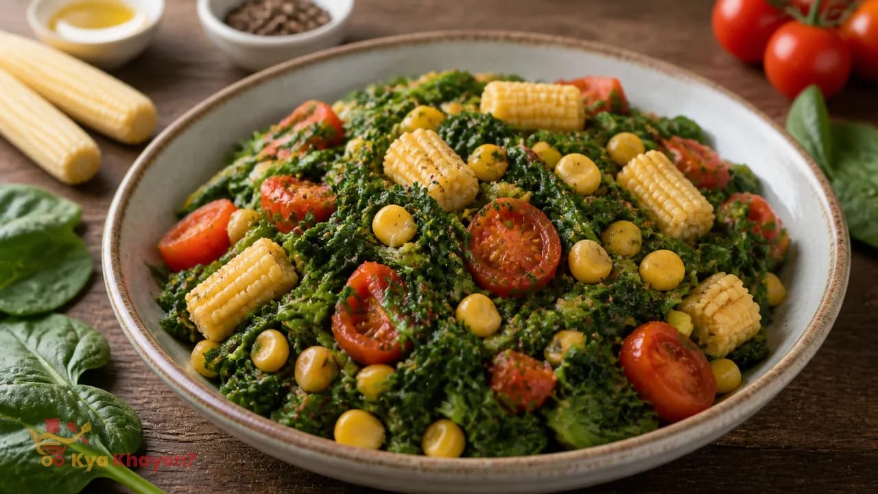 Spinach with Corn and Tomatoes
