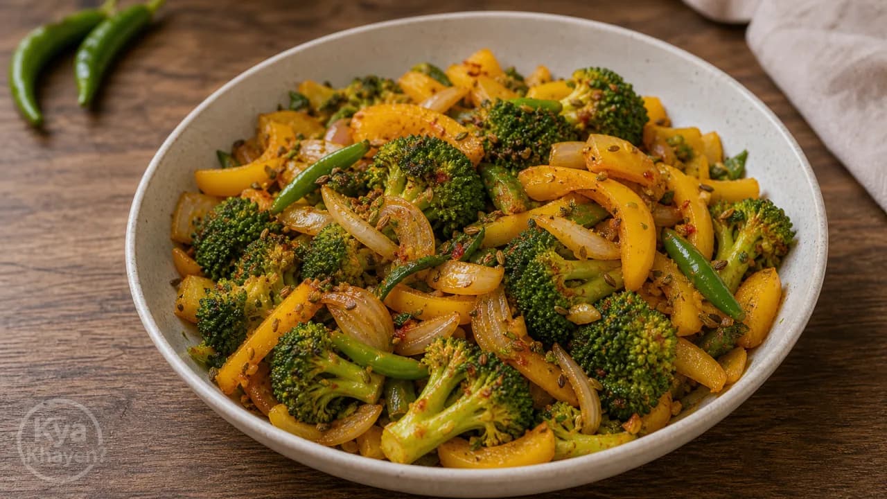 Stir Fried Broccoli and Bell Peppers