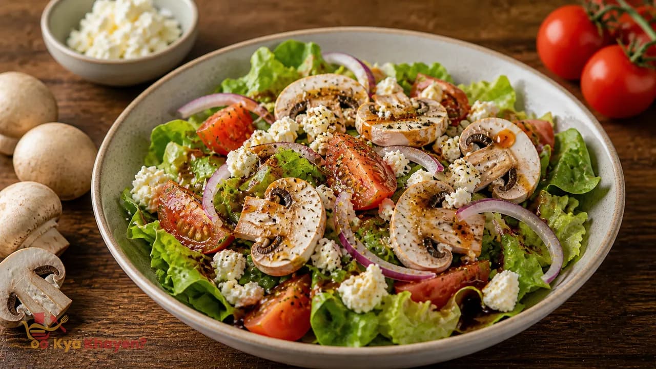 Mushroom, Feta Salad
