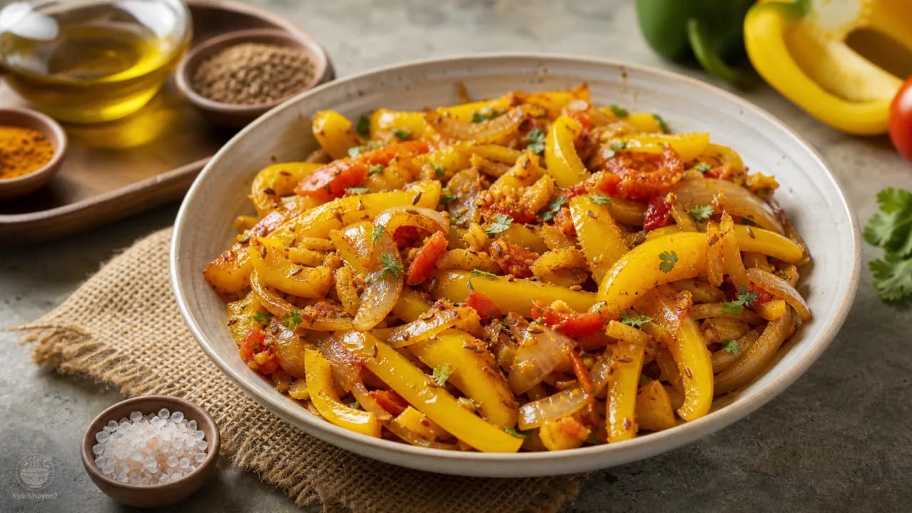 Stir Fried Yellow Bell Peppers