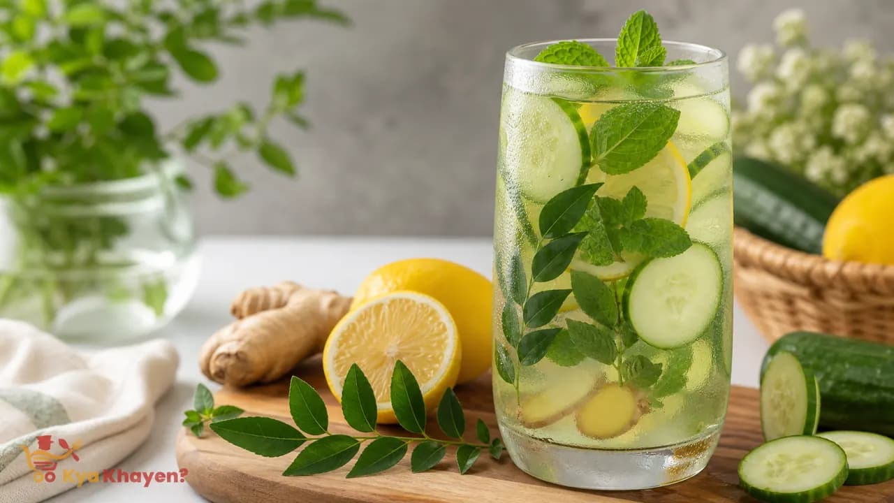 Alkaline Drink with Curry Leaves