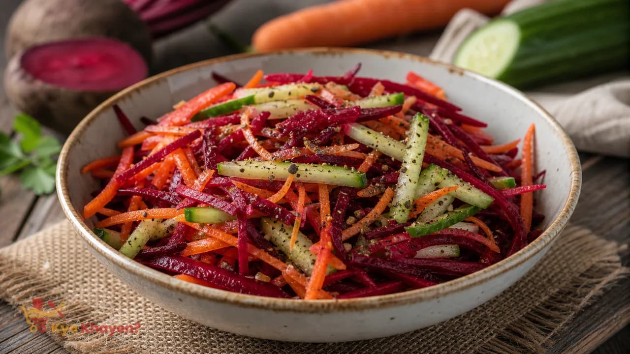 Beetroot Carrot Cucumber Salad