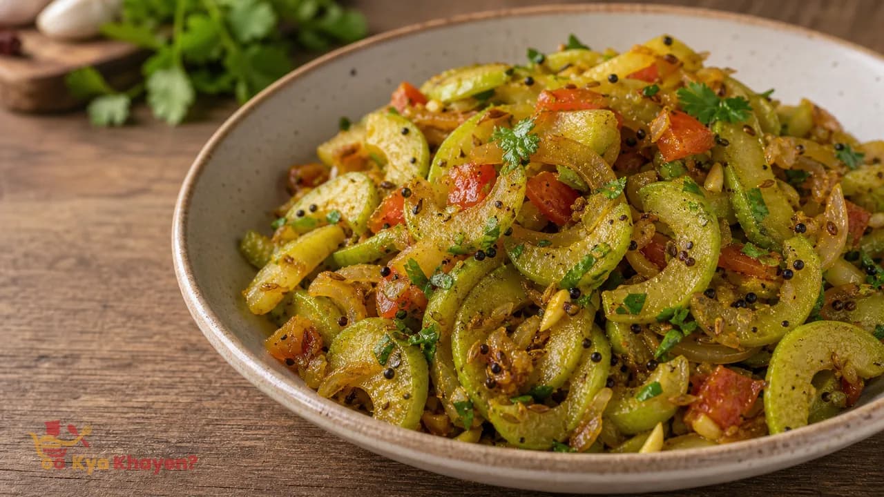 Stir Fried Snake Gourd (Chichinda)