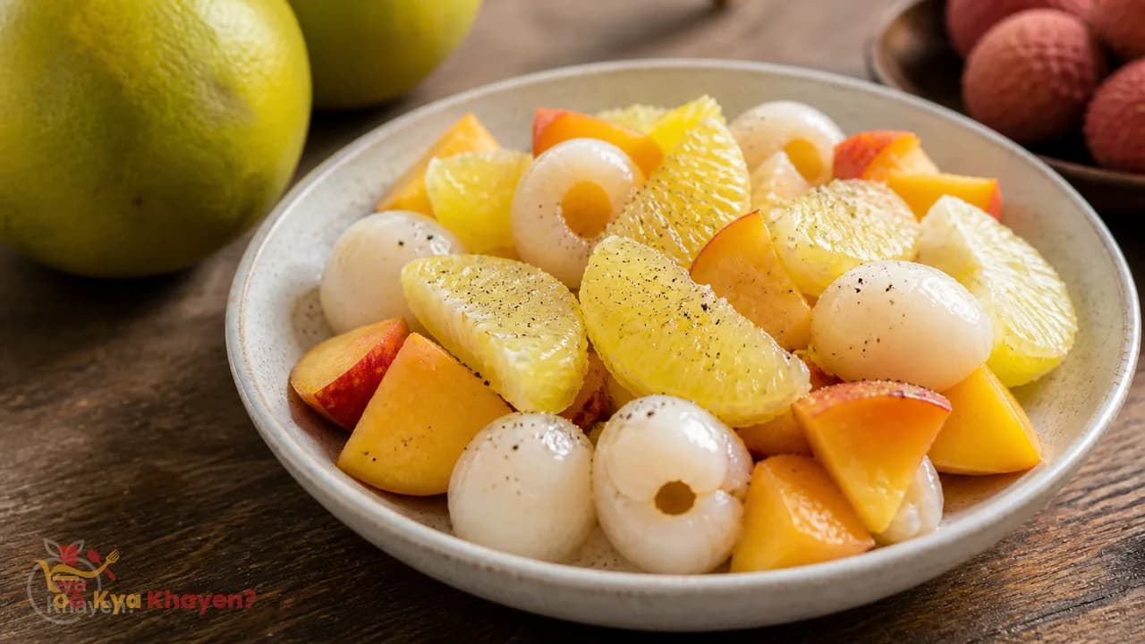 Fruit Salad (Mausambi, Litchi, Peach)