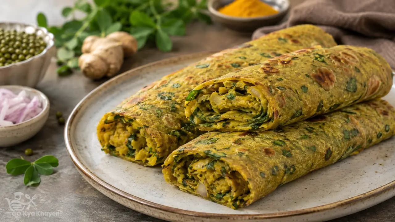 Green Gram Fenugreek Wrap