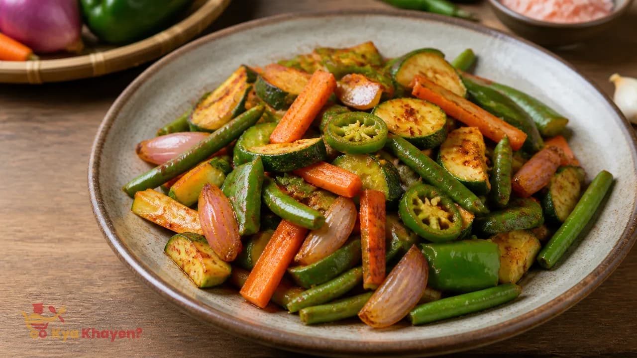 Saute Vegetables (Zucchini, Onion, Capsicum, Carrot, Beans)
