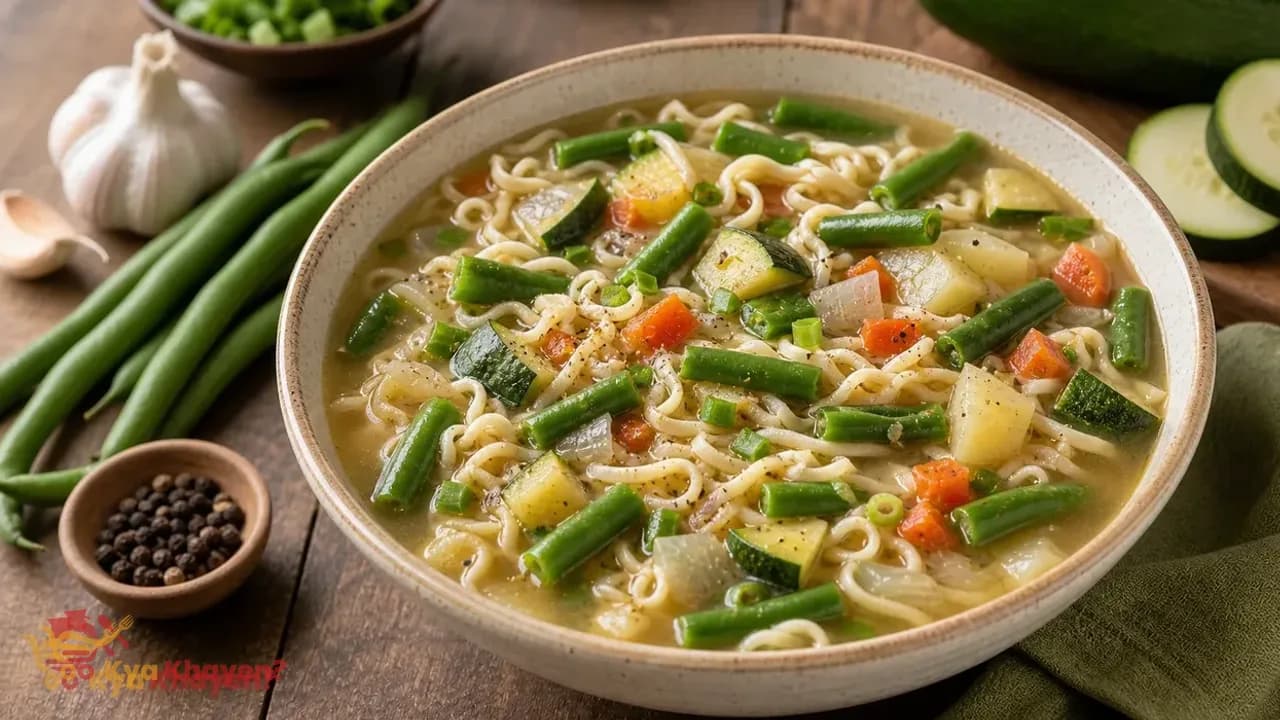 Korean Beans Soup with Noodles