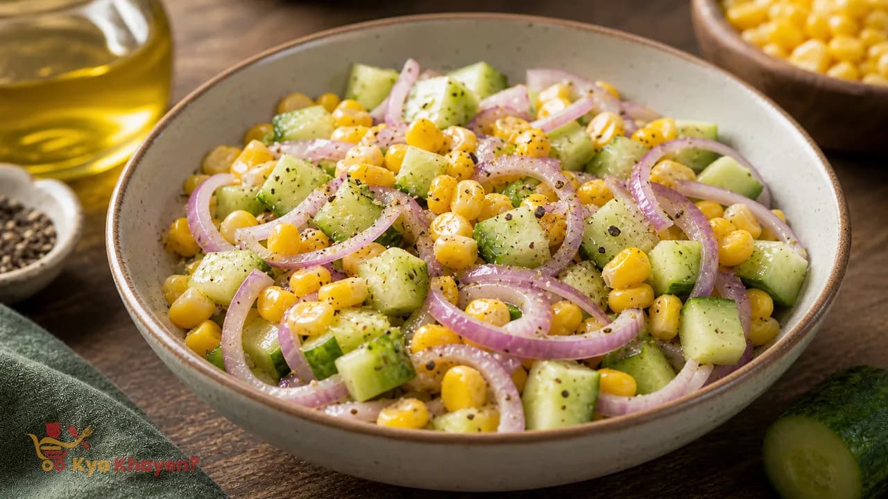Onion, Corn & Cucumber Salad