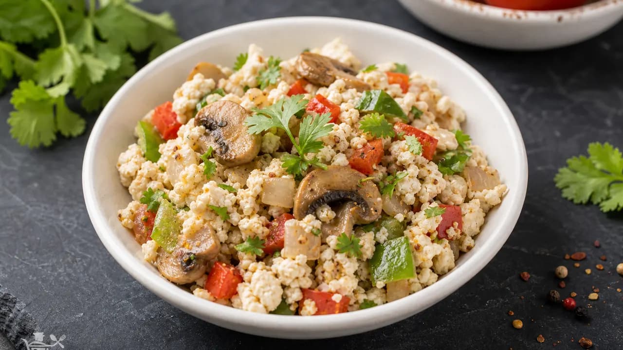 2 Egg Whites Bhurji (Add Chopped Tomatoes, Onion, Capsicum and Mushrooms)