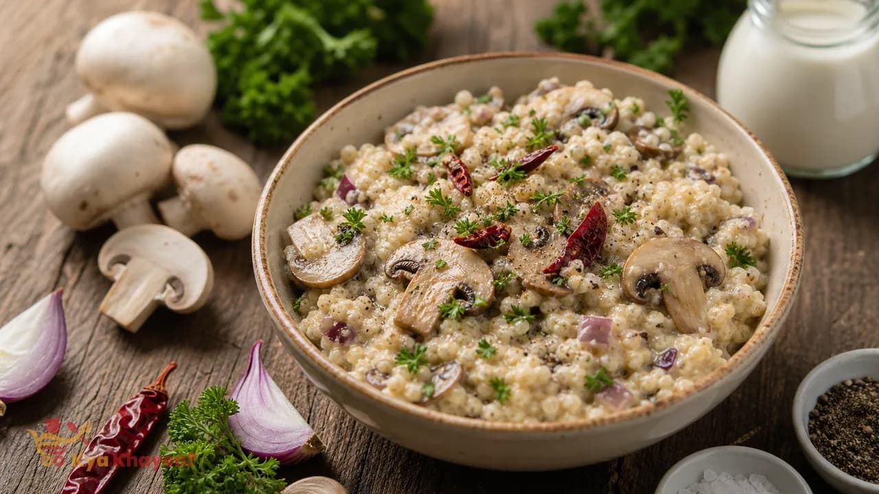 Creamy Samai Rice with Mushrooms