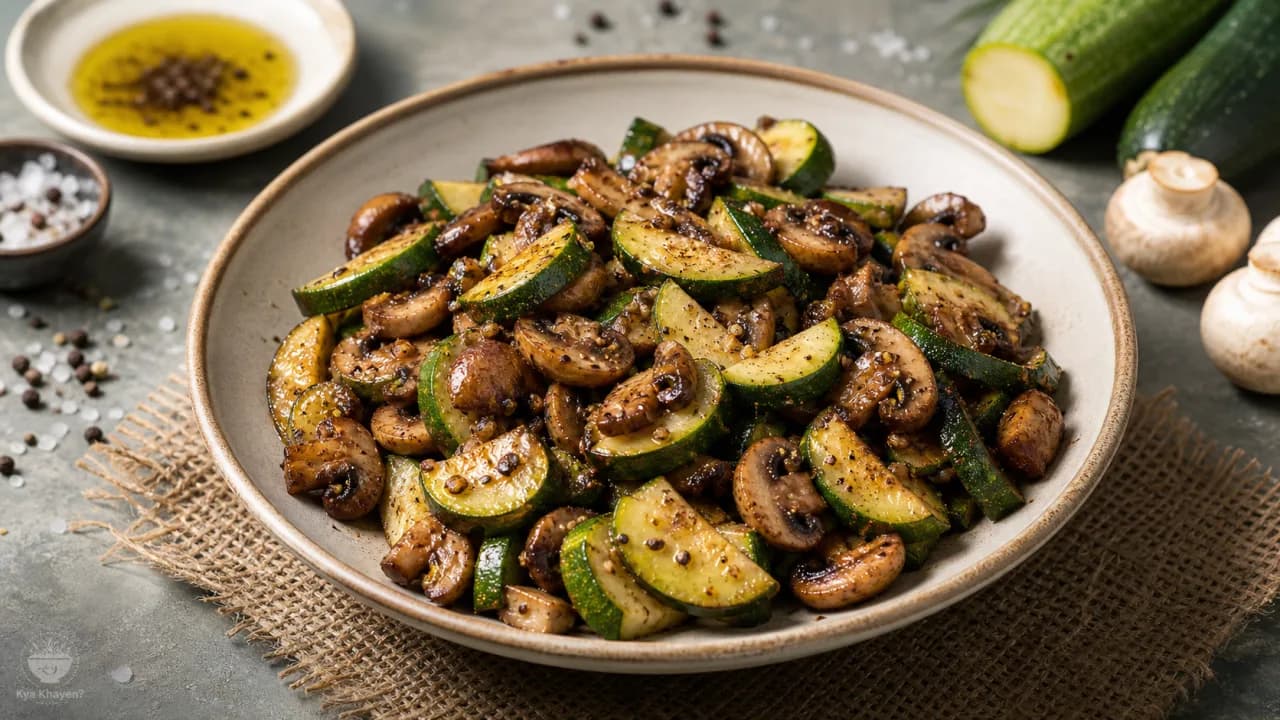 Stir Fry Zucchini with Mushrooms