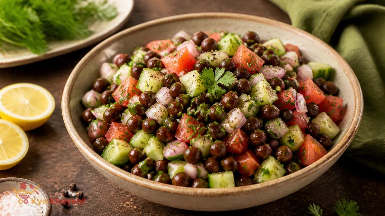 Boiled Kala Chana Salad (Add Tomato, Cucumber, Onion and Parsley)
