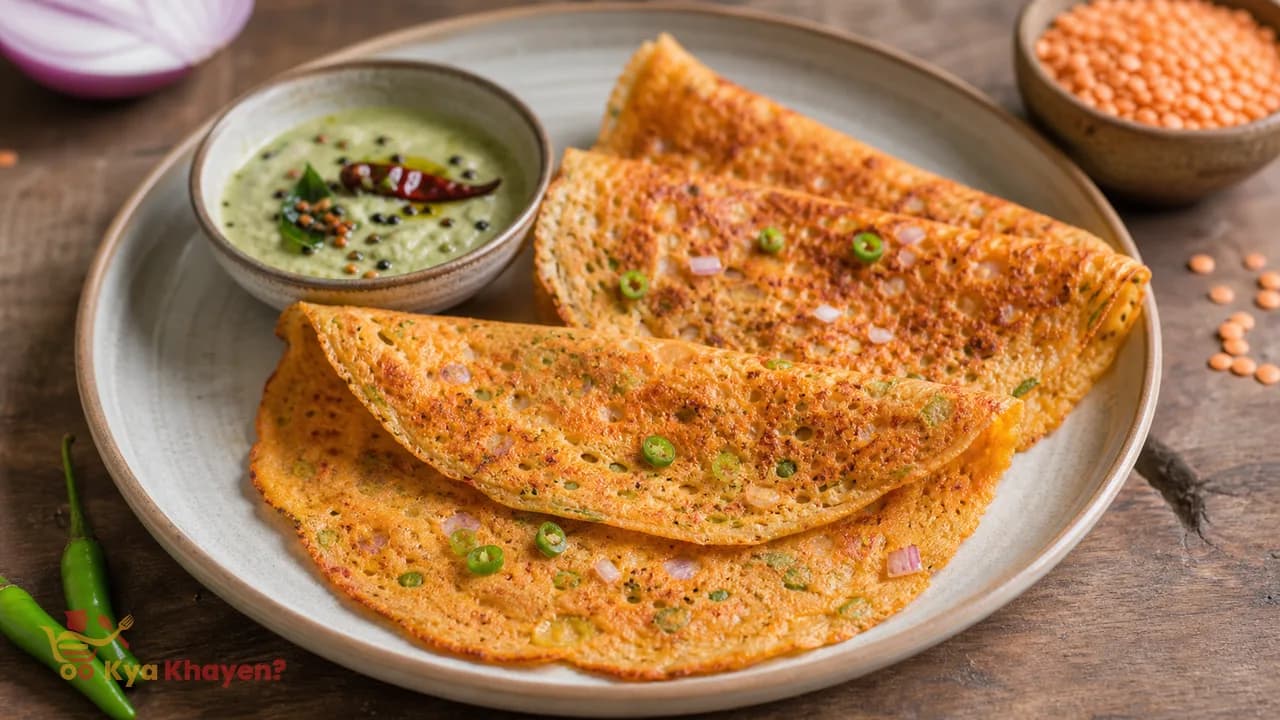 Pink Masoor Dal Cheela