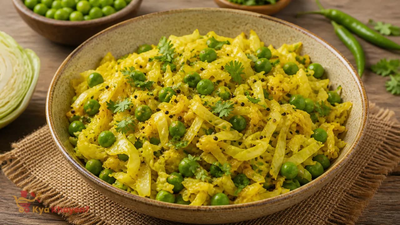 Cabbage Vatana Nu Shaak