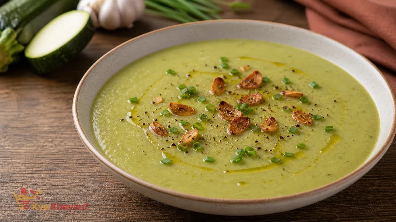 Zucchini Soup with Brown Garlic