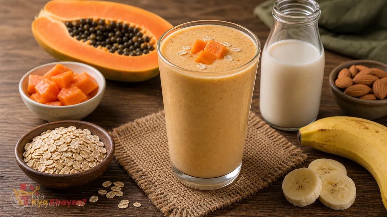 Oats-Papaya Banana Smoothie