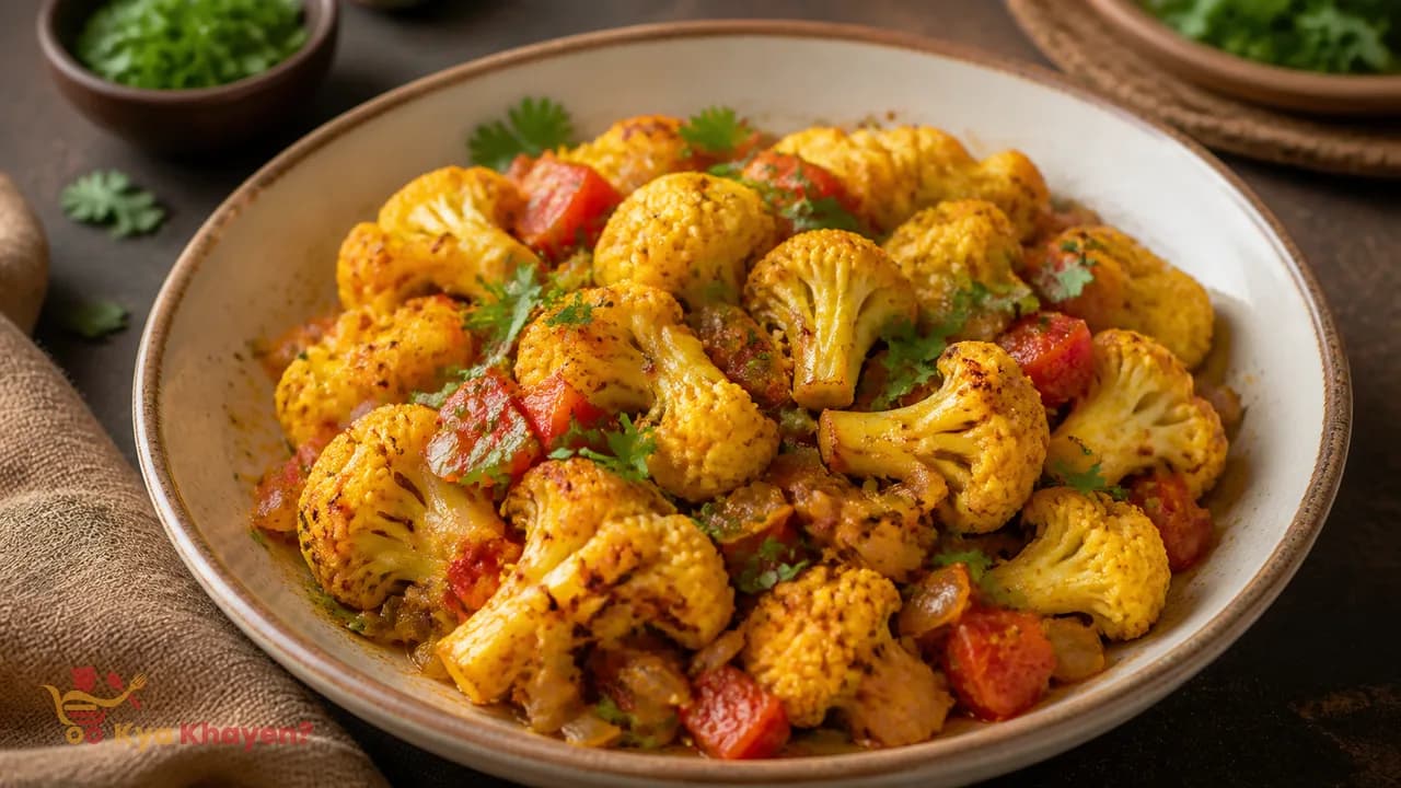 Saute Cauliflower with Onions and Tomatoes