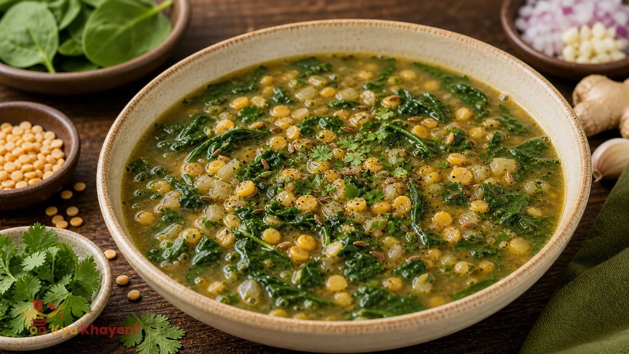 Chana Dal-Spinach Soup