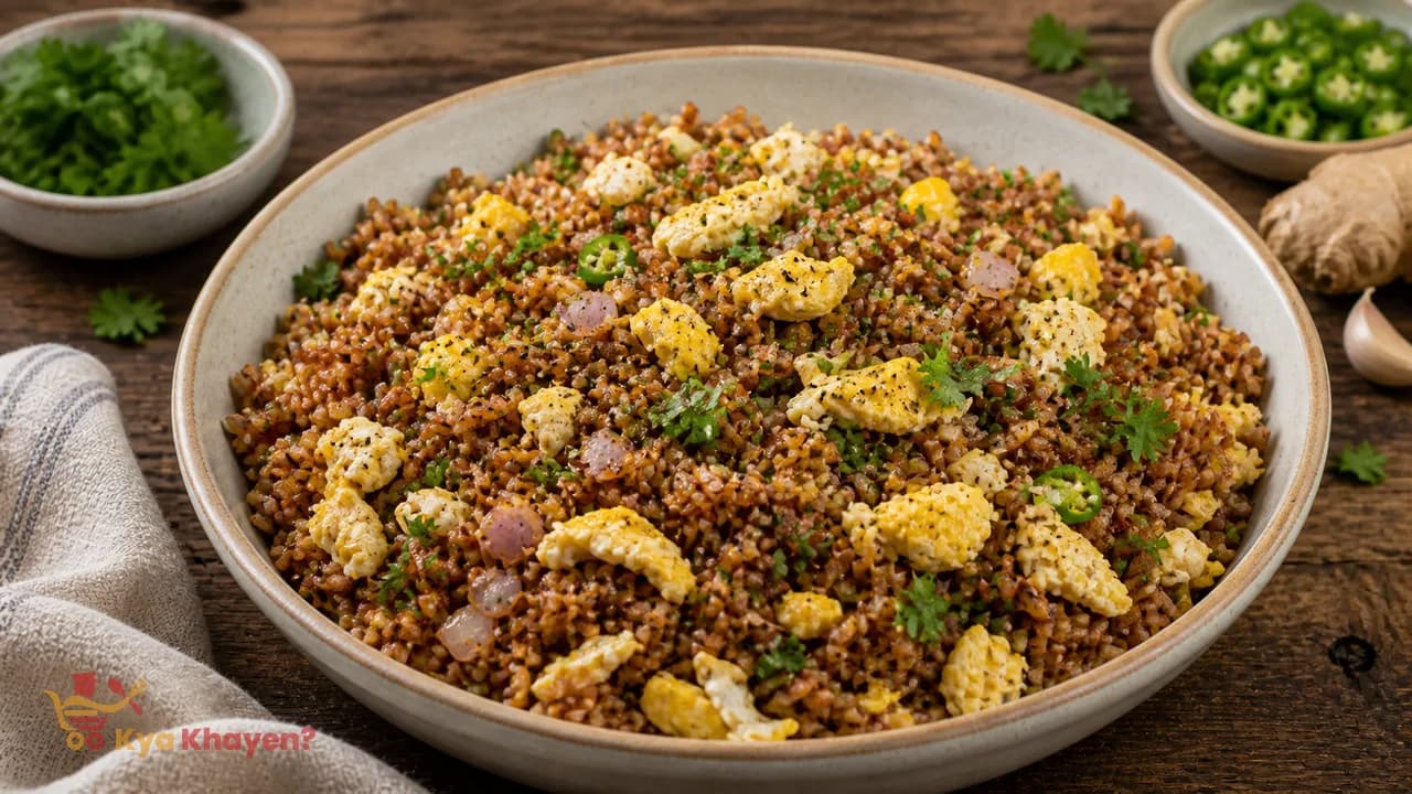 Fried Red Rice with Egg