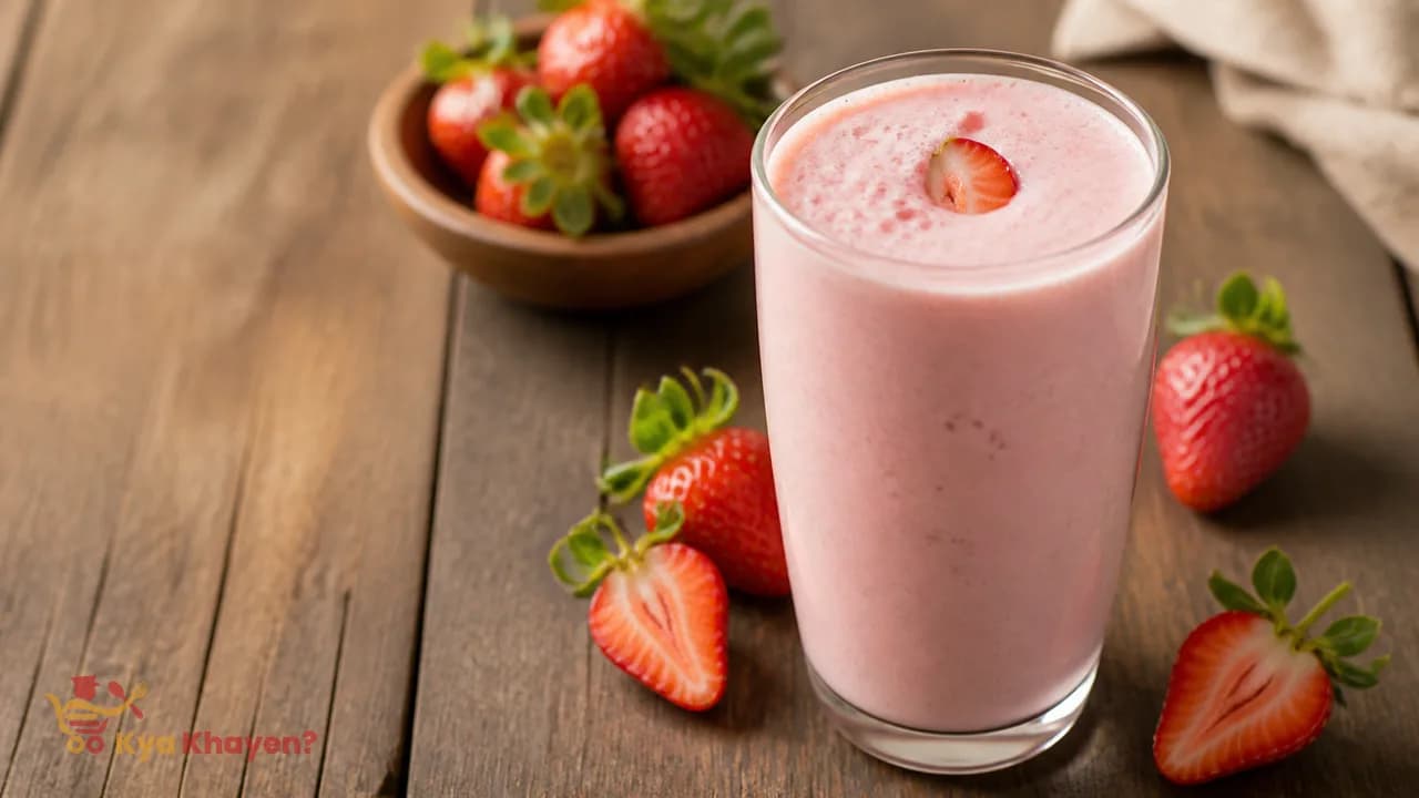 Skimmed Milk Strawberry Smoothie