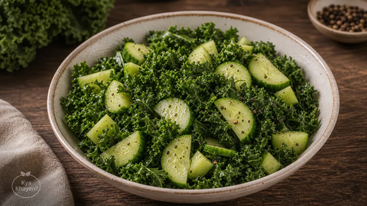 Steamed Kale-Cucumber Salad