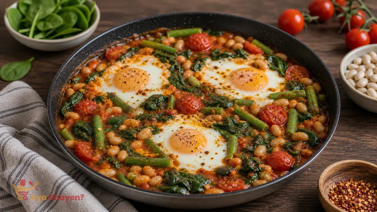 Saucy Beans Baked Eggs