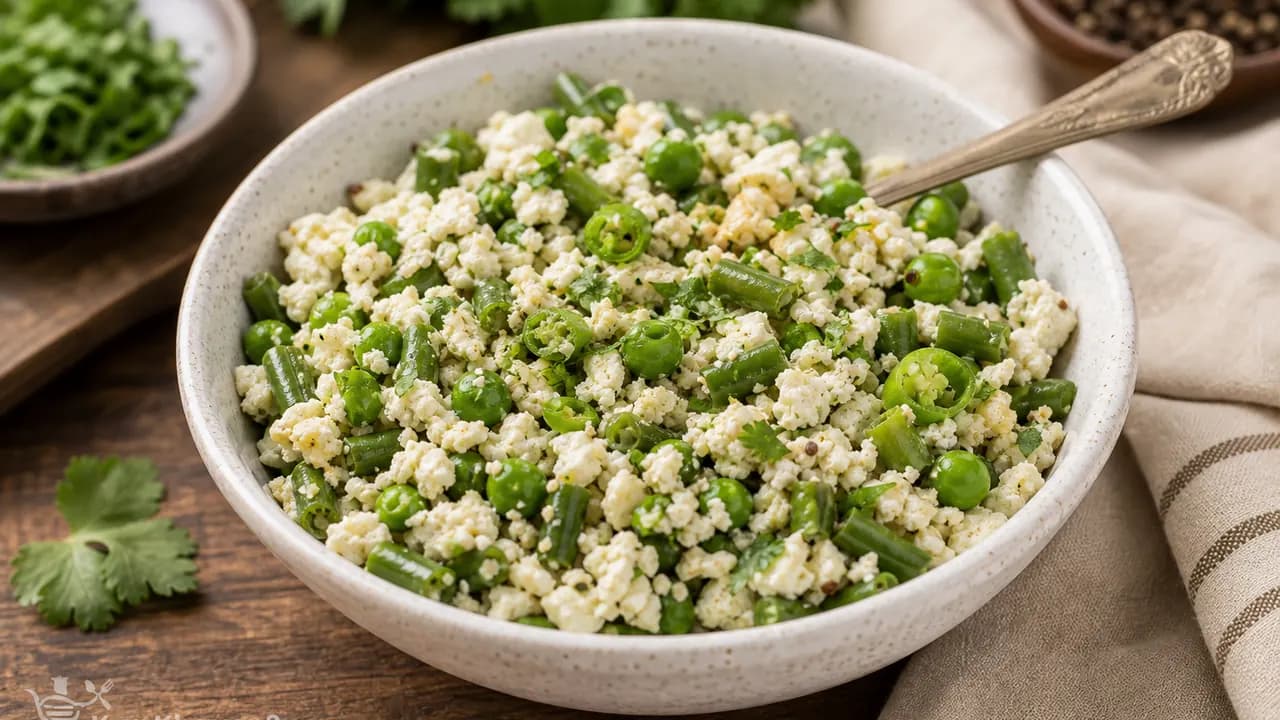 2 Egg Whites Bhurji (Add French Beans, Green Pea)