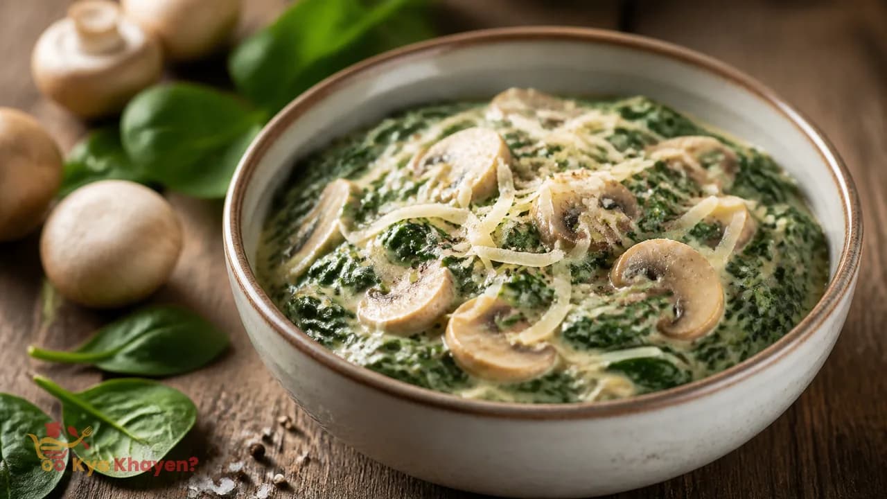 Creamed Spinach and Mushroom
