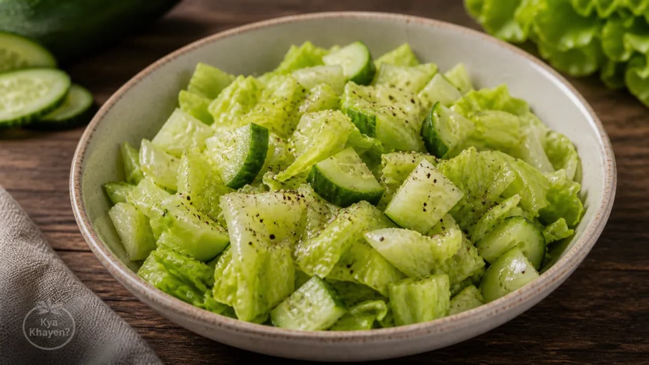 Steamed Lettuce Cucumber Salad