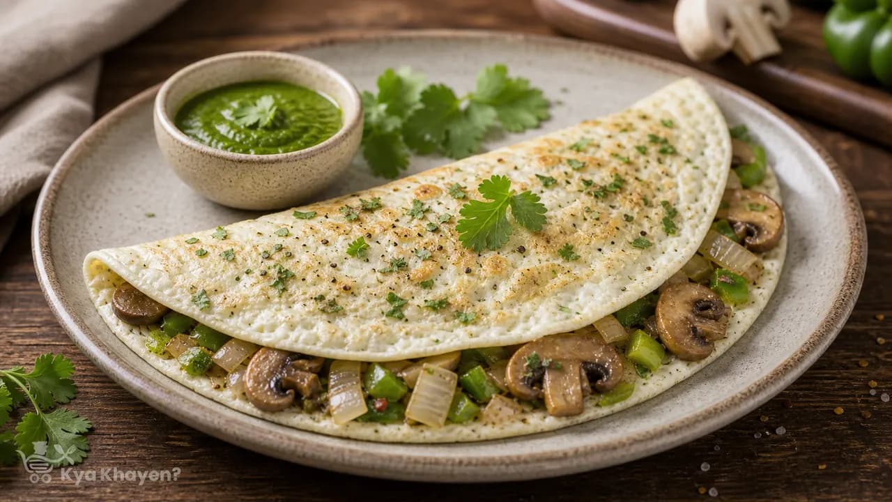 2 Egg Whites Omelette (Add Onion, Capsicum and Mushrooms)