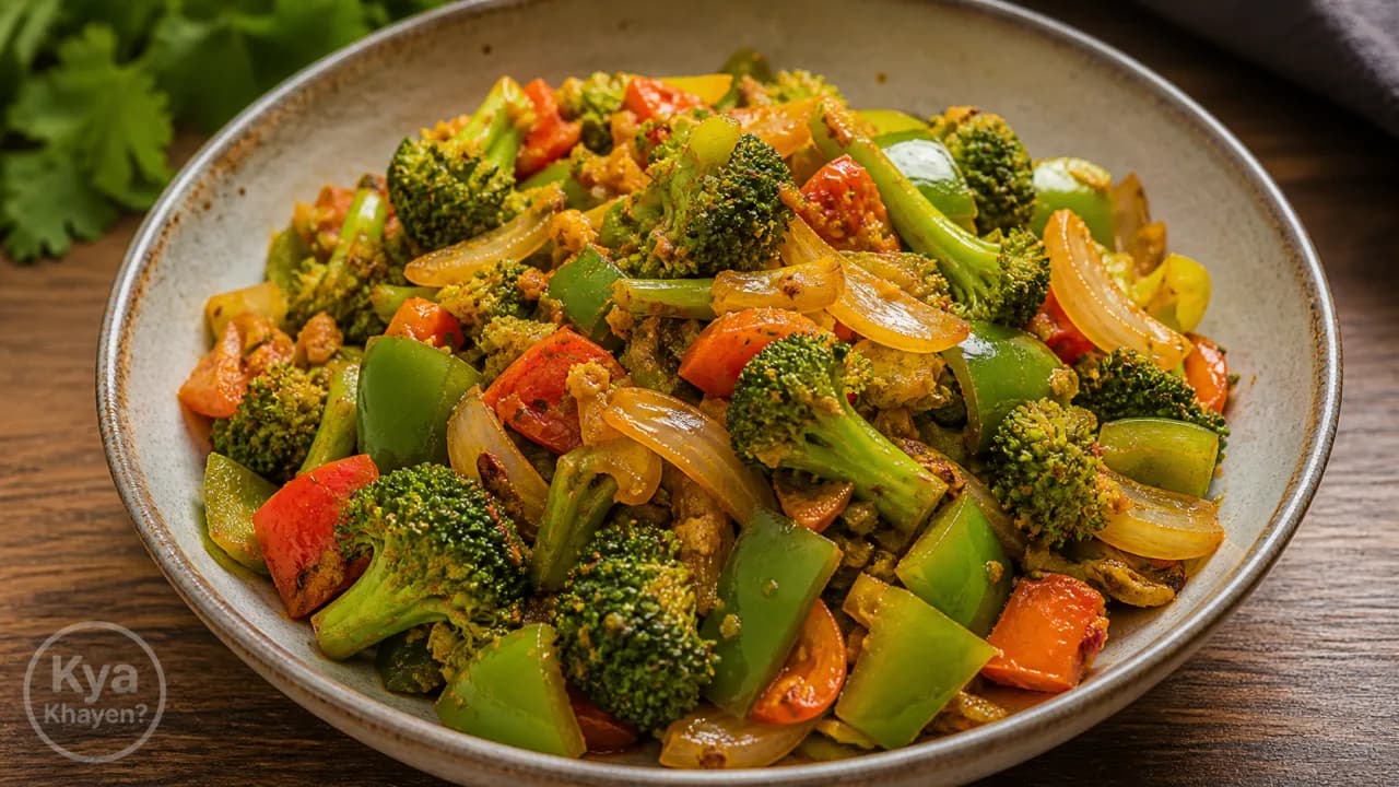 Stir Fried Capsicum with Broccoli