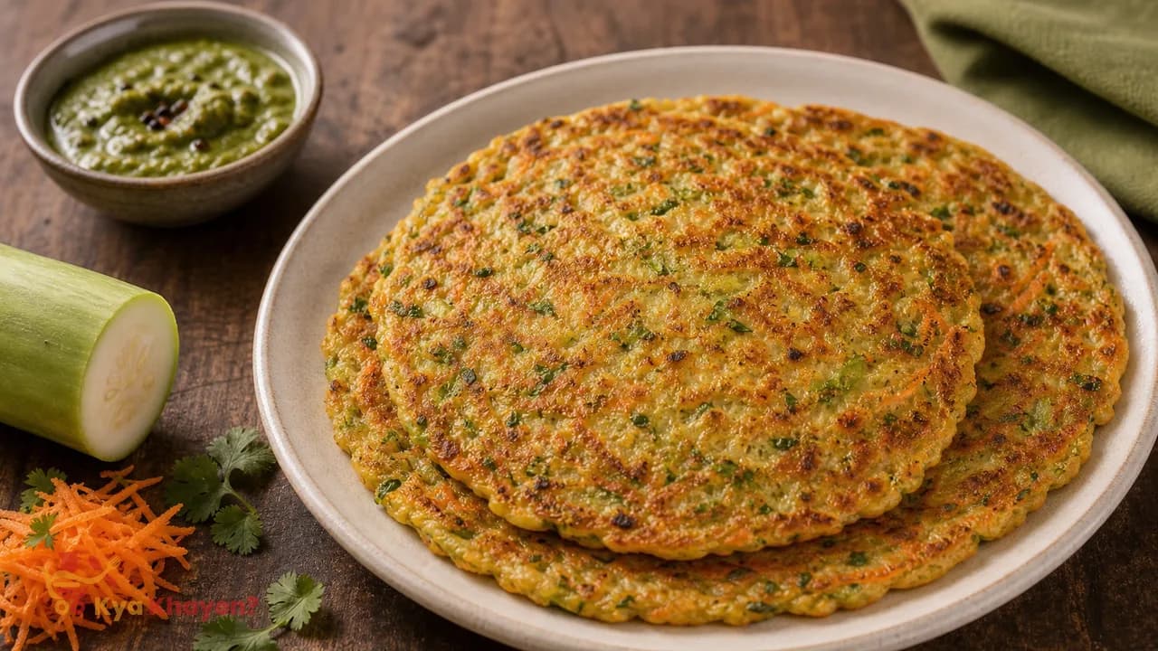 Bottle Gourd Carrot Pancake