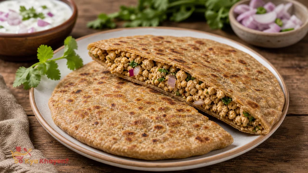 Chicken Keema Paratha Without Fat