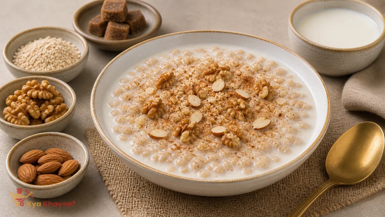 Barley Porridge with Milk (Add 1 Tbsp Oat Bran)