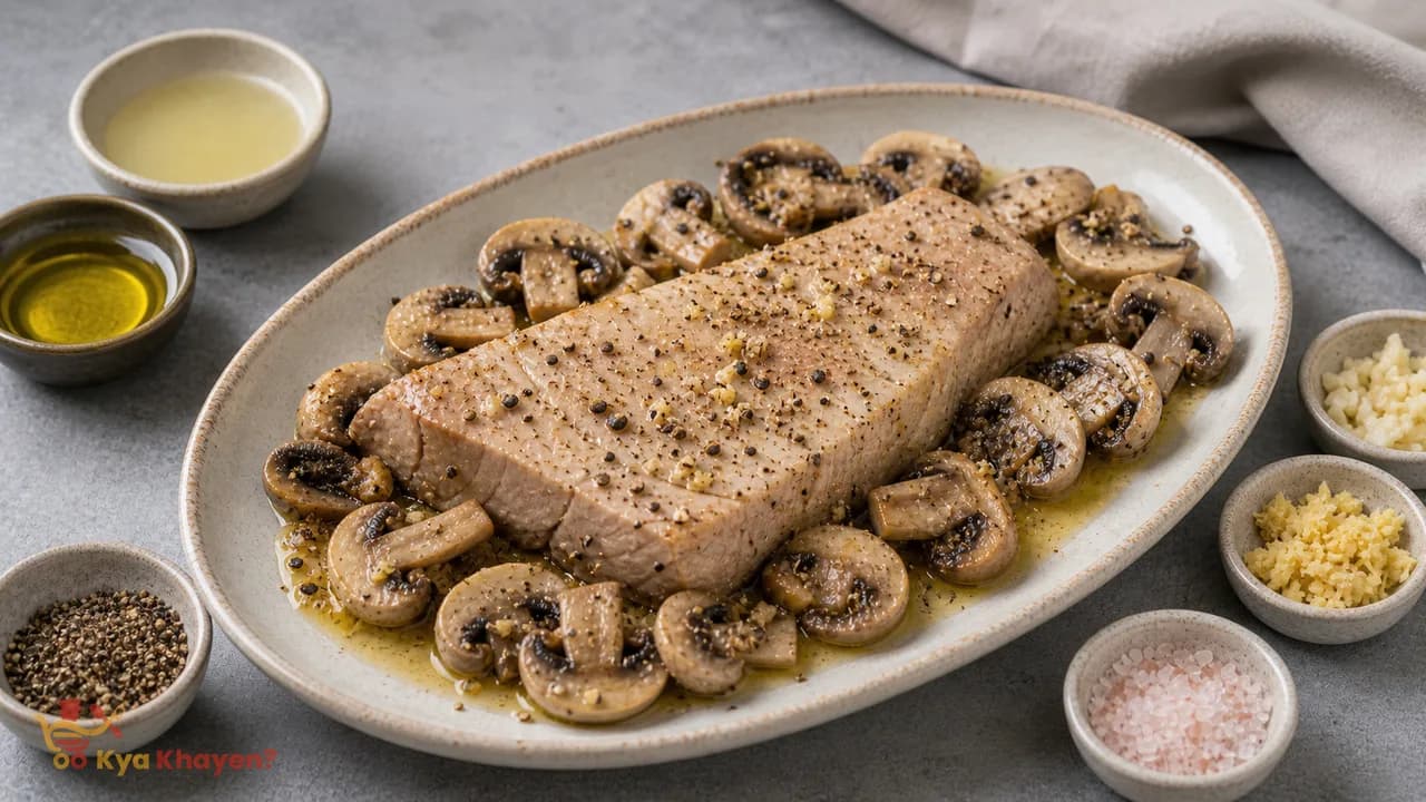 Baked Tuna with Mushrooms
