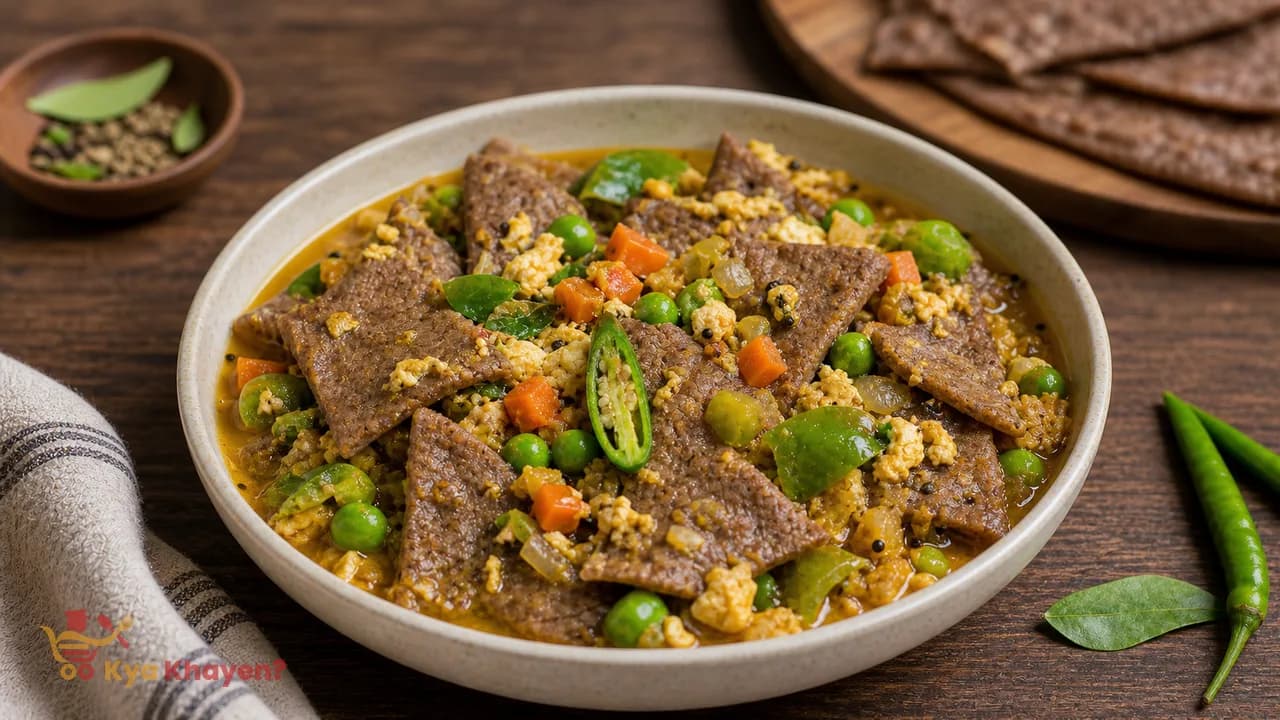 Ragi Egg Chapati in Veg Curry