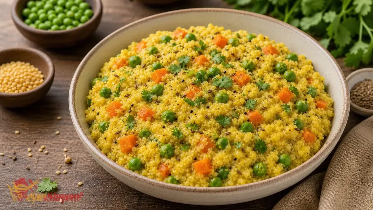 Little Millet Khichadi with Peas and Carrots