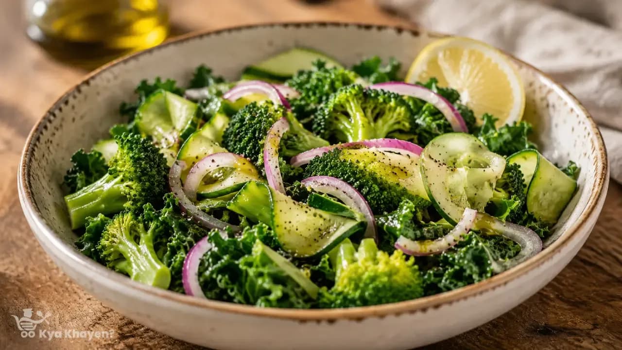 Green Salad (Broccoli, Onions, Zucchini, Kale) (Use Olive Oil)