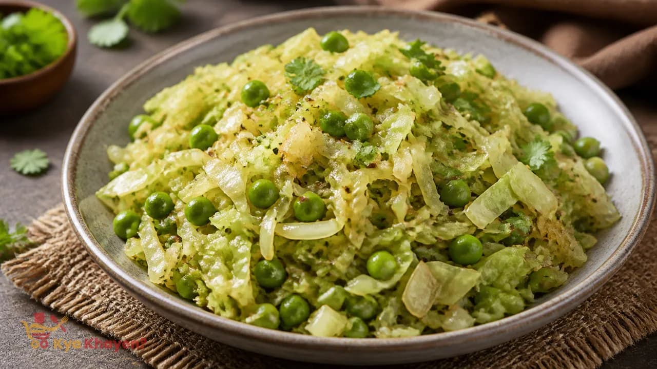 Saute Cabbage and Peas
