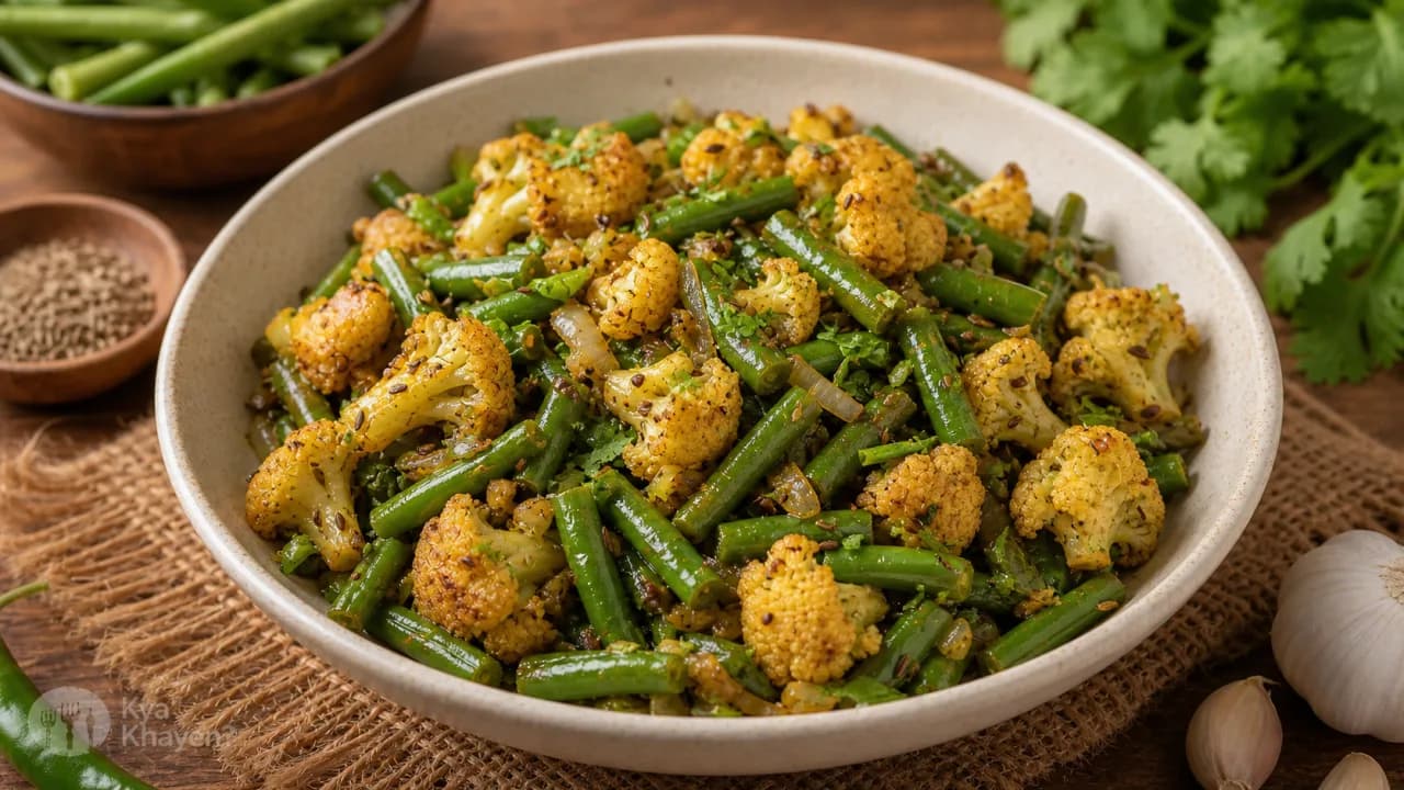 Saute Cauliflower with Beans