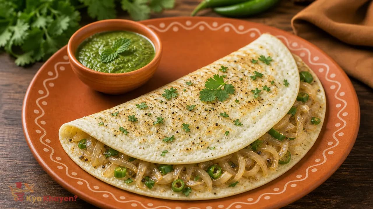 2 Egg Whites Omelette Stuffed with Onions