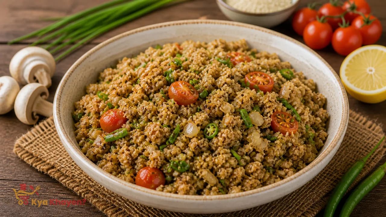 Keema Mushroom with Chives
