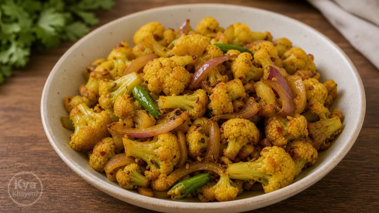 Stir Fried Cauliflower and Onion